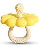 ZoZoBaa Silicone Baby Flower Teether for 0-24 Months, BPA-Free Food Grade Silicone Teething Toy, Soft & Safe Gum Relief, Easy Grip Handle, Non-Toxic Teether for Babies -Pack Of 1, Yellow-Daffodil