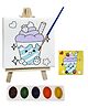 FunBlast DIY Cream Theme Painting Kit with Mini Easel Stand for Kids - Pack of 1 (Multicolor)