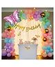 Puchku Butterfly Theme Birthday Decoration Kit for Girls with Pastel Balloons for Decoration, Foil Balloons for Decor, Butterfly Stickers for Wall Decoration, Birthday Decor Pack of 102