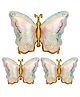 Puchku Colorful Butterfly Foil Balloons, Elegant Butterfly-Shaped Helium Balloons for Birthday, Baby Shower, Garden & Theme Parties (Set of 3)