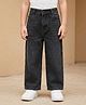 Rikidoos Denim Woven Full Length Jeans - Black