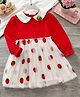 Mark & Mia Frock with Full Sleeves and Strawberry Print - Red