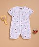 Wonderchild Half Sleeves Bunny & Hearts Printed Romper - White