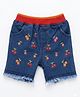 Wonderchild Interlock Woven Cherries Embroidered Shorts - Blue