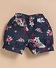 Wonderchild Interlock Woven Floral Printed Puffed Shorts - Blue