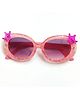 Kid-O-World Stars Design & Crown Applique Detailed Round Sunglasses - Peach