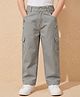 Rikidoos Cotton Woven Full Length Text Printed Jeans with Cargo Pockets - Grey