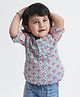Tiber Taber 100% Cotton Woven Full Sleeves Floral Block Printed Kurta - Blue