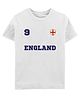 Zeezeezoo 100% Cotton Knit Football Theme Half Sleeves England Text Printed Tee - White