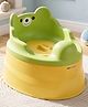 2-in-1 Potty Chair & Training Seat - Green & Yellow| for 1+ Year Children| Detachable Potty Bowl| Comfortable Seat| Easy to Attach to Adult Toilet| Lightweight & Portable| Splash Guard