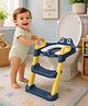 Potty Training Toilet Seat with Ladder for Toddlers - Yellow & Blue| 1+ Years| Fits Standard Toilets| Potty Seat for Toilet Training| Removable Cushion| Smooth Rounded Edges| Boys & Girls