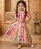 READIPRINT Chiffon Woven Half Sleeves Tie & Dye Lace Embellished Lehenga & Choli Set - Magenta