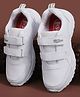 BATA CLARK Solid Colour Velcro Closure Flat School Shoes -White