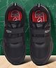 BATA KENT Solid Colour Velcro Closure Flat School Shoes -Black