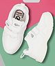 BATA MANNY Solid Colour Velcro Closure Flat School Shoes -White