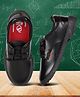 BATA NOVA SCOUT Solid Colour  Lace Ups Flat School Shoes -Black