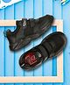BATA PETER Solid Colour Velcro Closure Flat School Shoes -Black