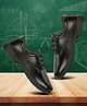BATA SAMUEL Solid Colour Lace Ups Flat School Shoes -Black