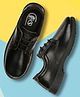 BATA SAMUEL Solid Colour Lace Ups Flat School Shoes -Black