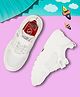 BATA - STARK Solid Colour Lace Ups Flat School Shoes -White