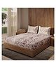 DDecor Premium Combed Cotton 145TC Double Bed Size Bedsheet with 2 Pillow Covers with Rotary Ethnic Floral Print -  Rose Gold