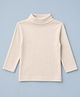 Zero Cotton Knit Winter T-Shirts with Full Sleeves in Cream