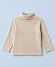 Zero Cotton Knit Winter T-Shirts with Full Sleeves in Beige