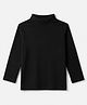 Zero Cotton Knit Winter T-Shirts with Full Sleeves in Black