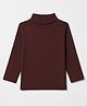 Zero Cotton Knit Winter T-Shirt with Full Sleeves in Maroon