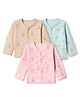 Zero Interlock Knit Full Sleeves Set Of Vests With Animal Print Pack of 3 - Pink Beige Blue