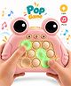 Babyhug Fast Push Pop Light-Up Game Fidget Toy for Kids & Adults| 4 Modes: Pass Through, Memory, Scoring & Multiplayer| Push Buttons with Light & Music| BIS Certified| Screen-Free Play - Pink