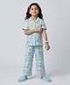 Barbie by Tiny Girl Cotton Woven Mattel Featuring Half Sleeves Strawberry  Printed Coordinating Shirt & Pants Night Suit - Blue