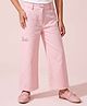 Barbie by Tiny Girl Cotton Woven  Mattel Featuring Barbie Text & Rhinestones Embellished Jeans - Pink