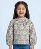 Tiny Girl Woven Full Sleeves Paisley Printed Top - Fawn