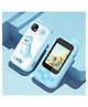 Happy Hues Dinosaur Kids Toy Smart Phone with Dual HD Camera & Music Player  Educational Touch Button Screen-Free Mobile Toy with Dinosaur Protective Case & Lanyard for Toddlers  Blue