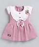 MELONI Knitted Knit Half Sleeves Bunny Face & Bow Applique Detailed Dress - Onion