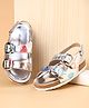 Babyoye Velcro Closure Printed Sandals - Silver