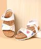 Babyoye Velcro Closure Heart Designed Sandals - White