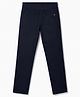 UCB Cotton Blend Woven Full Length Solid Trouser  - Navy Blue