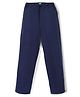 UCB Cotton Woven Full Length Elasticated Ribstop Solid Trousers - Navy Blue