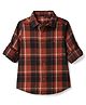 UCB Cotton Woven Checks Shirt with Full Sleeves in Brown for 9-12 Months