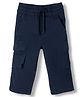 UCB Cotton Woven Full Length Solid Colour Trouser with cargo Pockets - Navy Blue