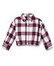 UCB Cotton Woven Full Sleeves Shirt Style Top with Elasticated Hem and Tartan Checks - Beige