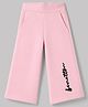 UCB Knit Full Length Benetton At Side Cord Embroidered Trackpant - Light Pink