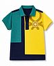 UCB 100% Cotton Knit Half Sleeves Solid Polo Tshirt - Navy Blue