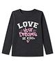 UCB Cotton Woven Full Sleeves T-Shirt with Love Your Dreams Print - Black
