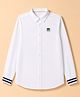UCB Cotton Woven Oxford Shirt with Full Sleeves Shirt With Patch & Rib - White