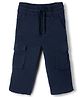 UCB Cotton Woven Full Length Solid Colour Trouser with cargo Pockets - Blue