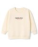 Honeyhap Premium 100% Cotton Terry Knit Bio Finish Sweatshirt with Full Sleeves and Legendary Riders Text Print - Cream