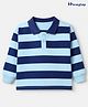 Honeyhap Cotton Terry Sweatshirt with Full Sleeves and Striped Print in Blue for 3-4 Years